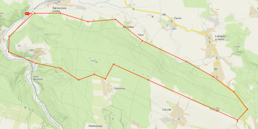 Chlum mapový podklad