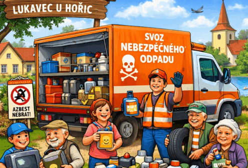 SVOZ NEBEZPEČNÉHO ODPADU PROBĚHNE V LUKAVCI V SOBOTU 16. KVĚTNA
