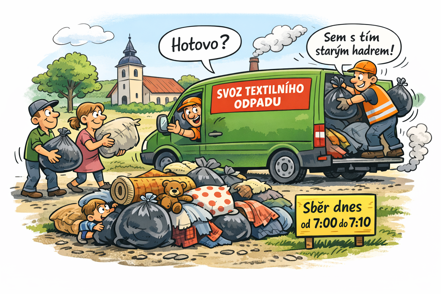 Svoz znehodnoceného textilu Lukavec 2026